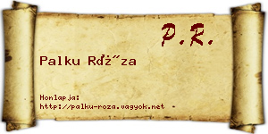 Palku Róza névjegykártya
